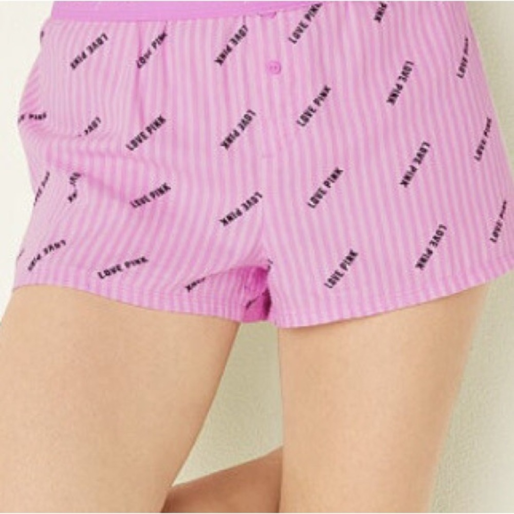 Victoria’s Secret PINK “LOVE PINK” Boxer‎ Sleep Shorts 💕✨